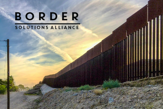 Mexican border wall with BSA logo